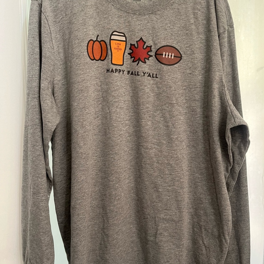 Life Is Good Gray Graphic Sweatshirt